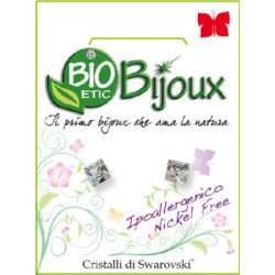 Bijoux Pendiente Orecchino Carre Cistal