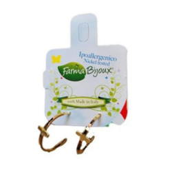 Pendientes Bijoux Cerchio Oro Medium Croce