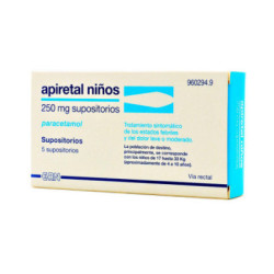 Apiretal ninos 250 mg 5 supositorios